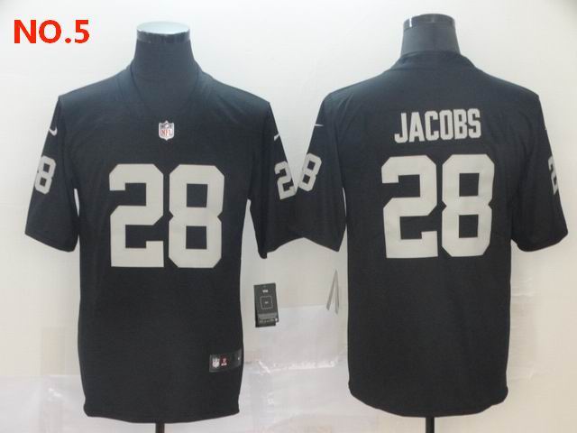 Men's Las Vegas Raiders 28 Josh Jacobs Jersey NO.4;